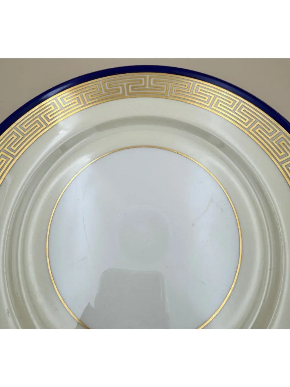 Lenox Etruscan Cobalt Blue Greek Key Dinner Plate 10 3/8